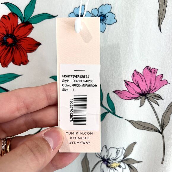 NWT Yumi Kim Night Fever Garden at Dawn 100% Silk Floral Mini Dress 4 - Picture 8 of 14